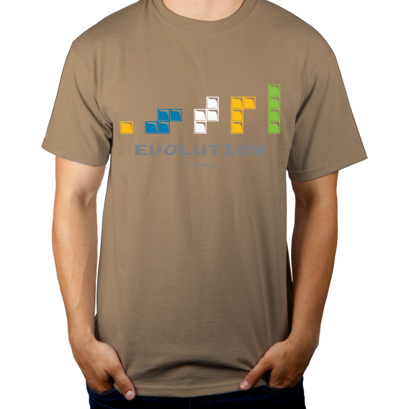 Tetris Evolution - Męska Koszulka Jasno Szara