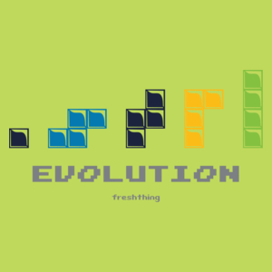 Tetris Evolution - Męska Koszulka Jasno Zielona