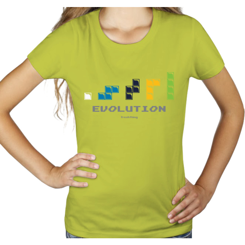 Tetris Evolution - Damska Koszulka Jasno Zielona