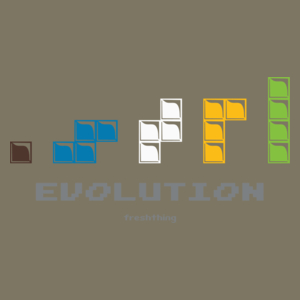 Tetris Evolution - Męska Koszulka Khaki