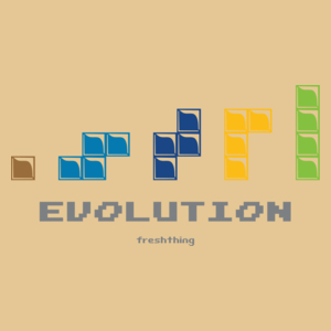 Tetris Evolution - Męska Koszulka Piaskowa