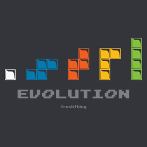 Tetris Evolution - Męska Koszulka Szara