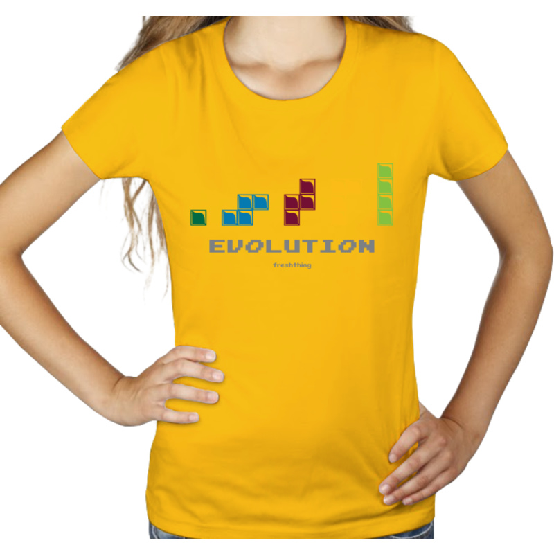 Tetris Evolution - Damska Koszulka Żółta