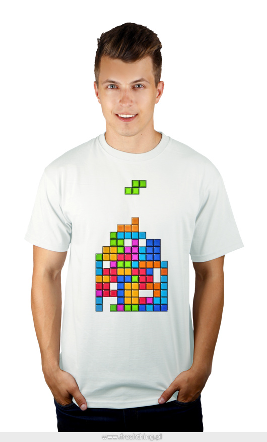 Tetris game - Męska Koszulka Biała