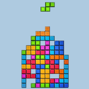 Tetris game - Męska Koszulka Błękitna