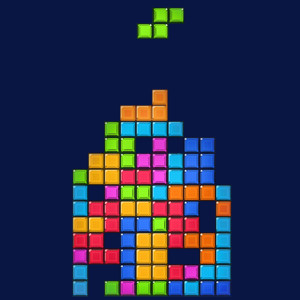 Tetris game - Męska Koszulka Ciemnogranatowa