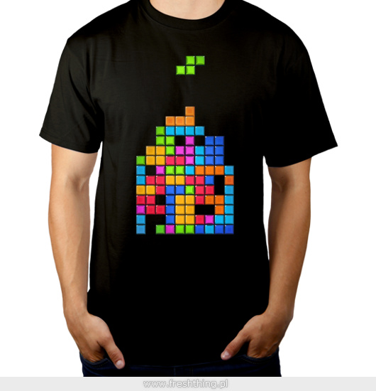 Tetris game - Męska Koszulka Czarna