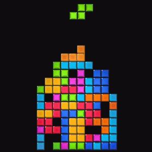 Tetris game - Męska Koszulka Czarna