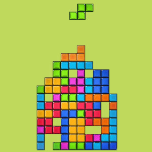 Tetris game - Męska Koszulka Jasno Zielona