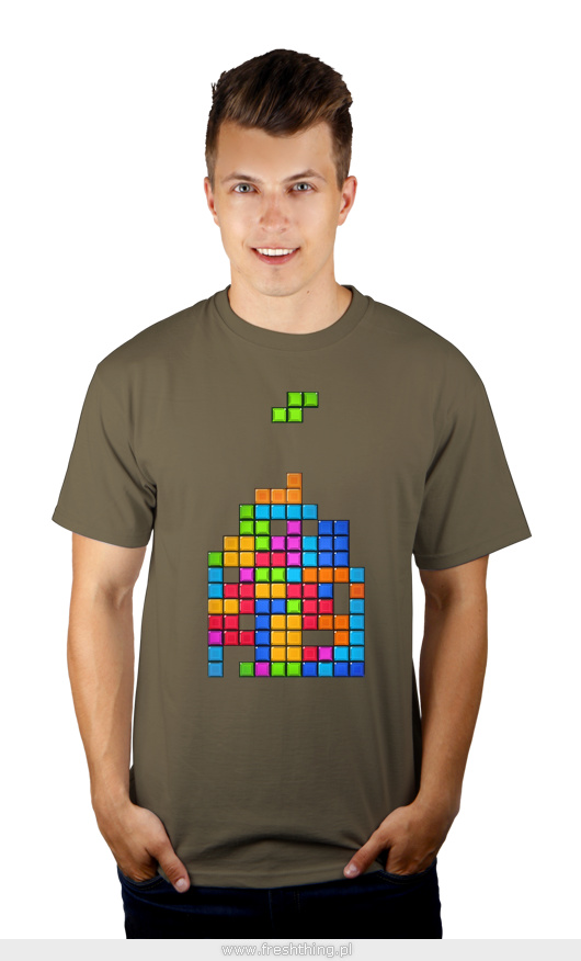 Tetris game - Męska Koszulka Khaki