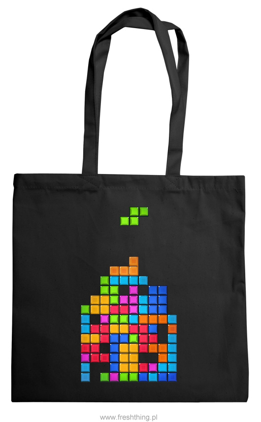 Tetris game - Torba Na Zakupy Czarna
