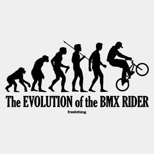 The Evolution Of The BMX Rider - Męska Koszulka Biała