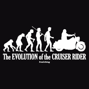 The Evolution Of The Cruiser Rider - Męska Bluza z kapturem Czarna