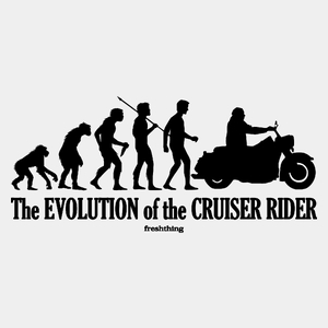 The Evolution Of The Cruiser Rider - Męska Koszulka Biała