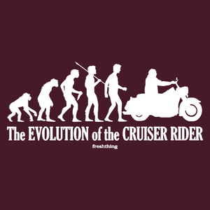The Evolution Of The Cruiser Rider - Męska Koszulka Burgundowa