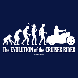The Evolution Of The Cruiser Rider - Męska Koszulka Ciemnogranatowa
