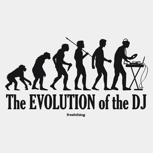 The Evolution Of The DJ - Męska Koszulka Biała