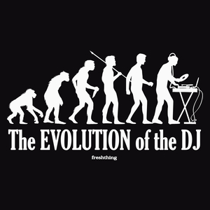 The Evolution Of The DJ - Męska Koszulka Czarna
