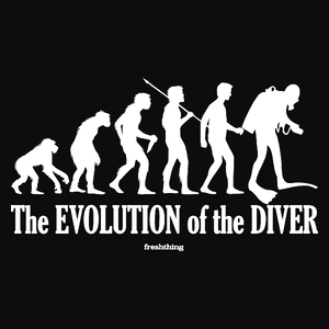 The Evolution Of The Diver - Męska Koszulka Czarna