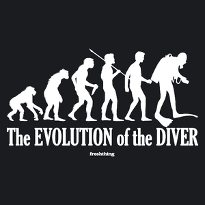 The Evolution Of The Diver - Damska Koszulka Czarna