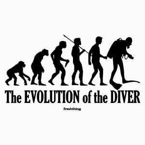 The Evolution Of The Diver - Poduszka Biała