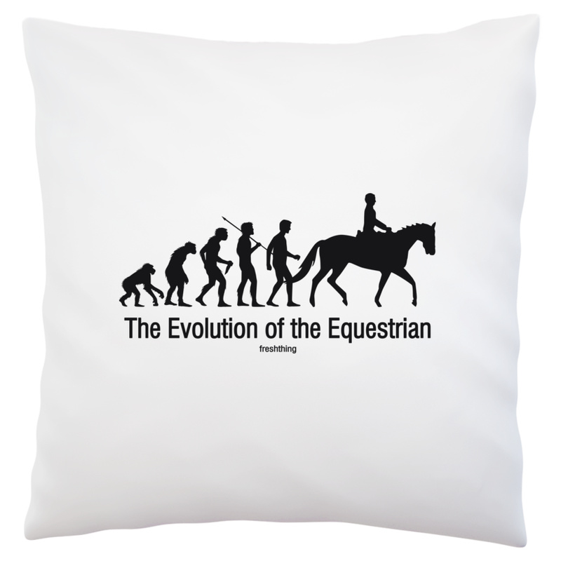 The Evolution Of The Equestrian - Poduszka Biała