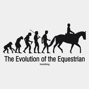 The Evolution Of The Equestrian - Męska Koszulka Biała