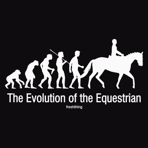 The Evolution Of The Equestrian - Męska Koszulka Czarna