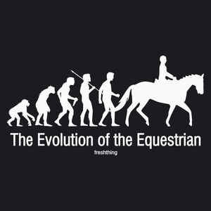The Evolution Of The Equestrian - Damska Koszulka Czarna