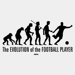 The Evolution Of The Football Player - Męska Koszulka Biała
