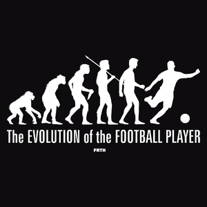 The Evolution Of The Football Player - Męska Koszulka Czarna