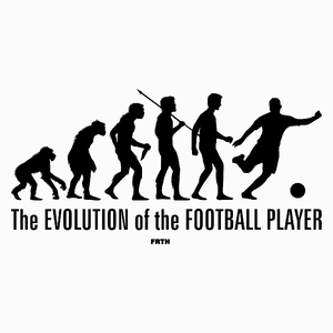 The Evolution Of The Football Player - Poduszka Biała