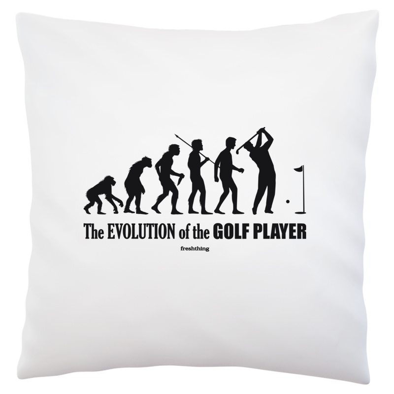 The Evolution Of The Golf Player - Poduszka Biała