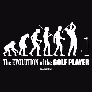 The Evolution Of The Golf Player - Męska Koszulka Czarna