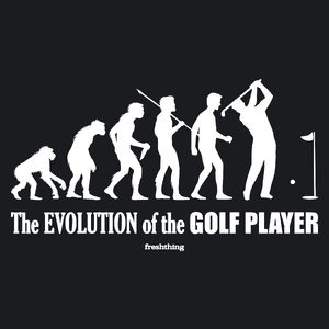 The Evolution Of The Golf Player - Damska Koszulka Czarna