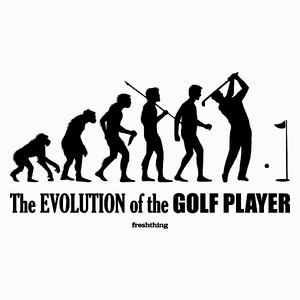 The Evolution Of The Golf Player - Poduszka Biała