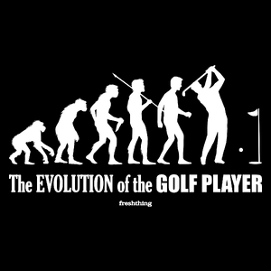 The Evolution Of The Golf Player - Torba Na Zakupy Czarna