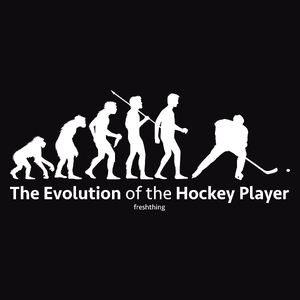 The Evolution Of The Hockey Player - Męska Koszulka Czarna