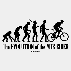 The Evolution Of The MTB Rider - Męska Koszulka Biała