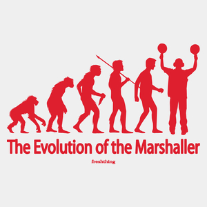 The Evolution Of The Marshaller - Męska Koszulka Biała