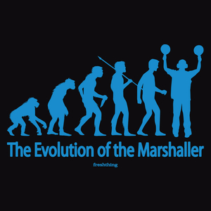 The Evolution Of The Marshaller - Męska Koszulka Czarna