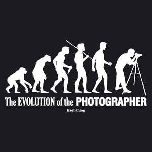 The Evolution Of The Photographer - Damska Koszulka Czarna