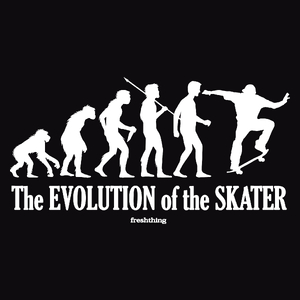 The Evolution Of The Skater - Męska Koszulka Czarna