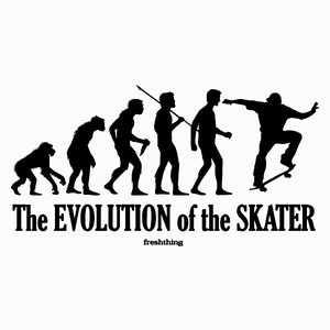 The Evolution Of The Skater - Poduszka Biała
