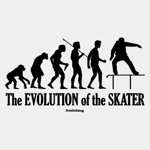 The Evolution Of The Skater Pipe - Męska Koszulka Biała