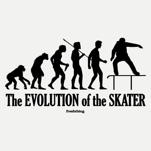 The Evolution Of The Skater Pipe - Damska Koszulka Biała