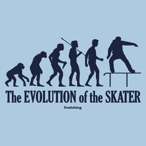 The Evolution Of The Skater Pipe - Męska Koszulka Błękitna