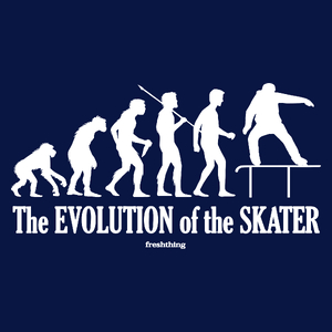 The Evolution Of The Skater Pipe - Męska Koszulka Ciemnogranatowa
