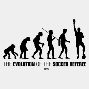 The Evolution Of The Soccer Referee - Męska Koszulka Biała