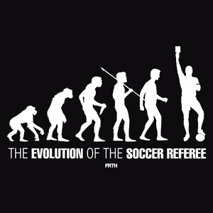 The Evolution Of The Soccer Referee - Męska Koszulka Czarna
